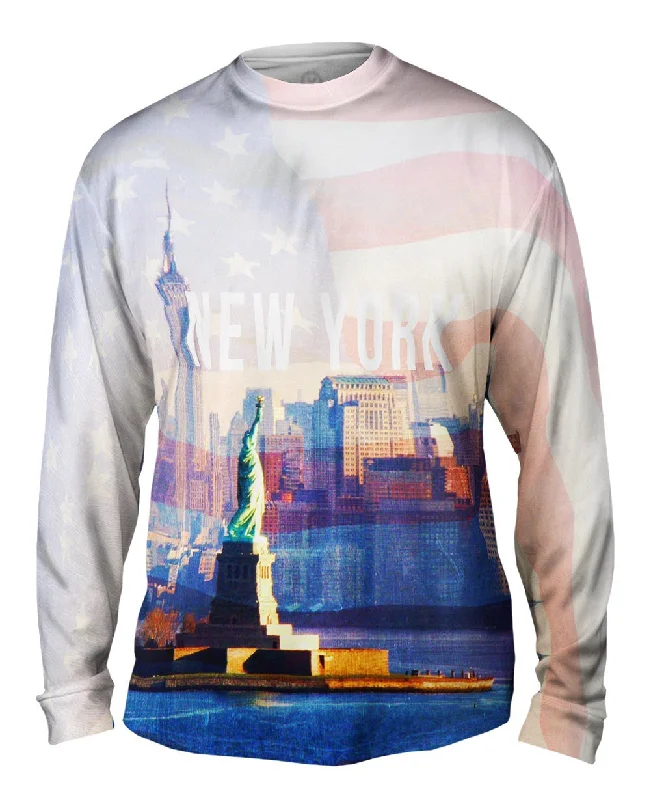 Long-Sleeve-Lightweight-New York Pride Statue Of Liberty