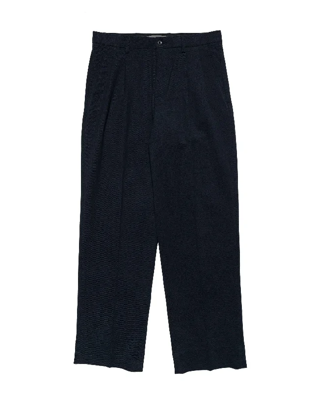 Pants-Loose-Fit-Norse Projects Benn Relaxed Cotton Wool Twill Pleated Trouser Dark Navy