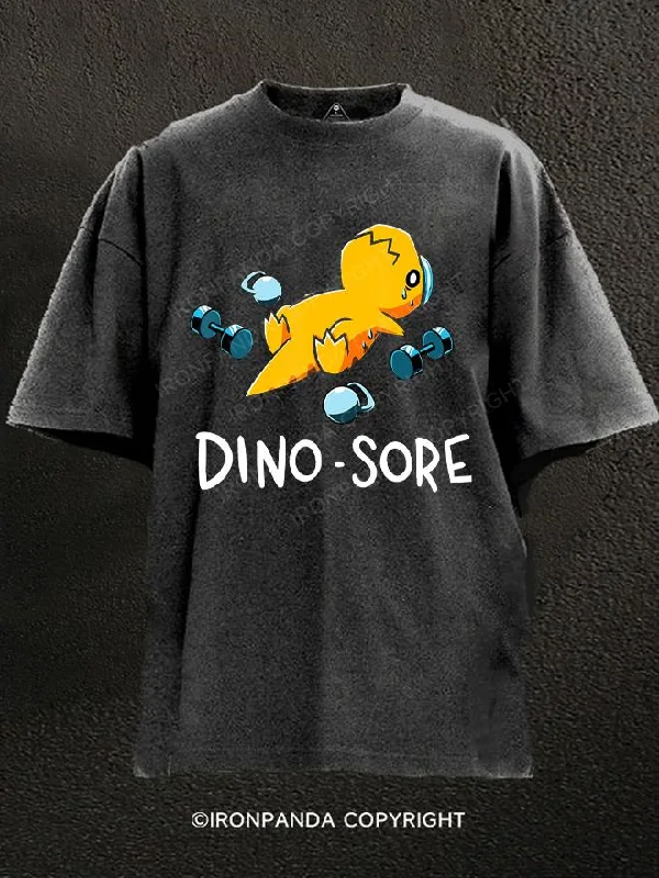 T-Shirt-Heavyweight-DINO SORE Washed Gym Shirt