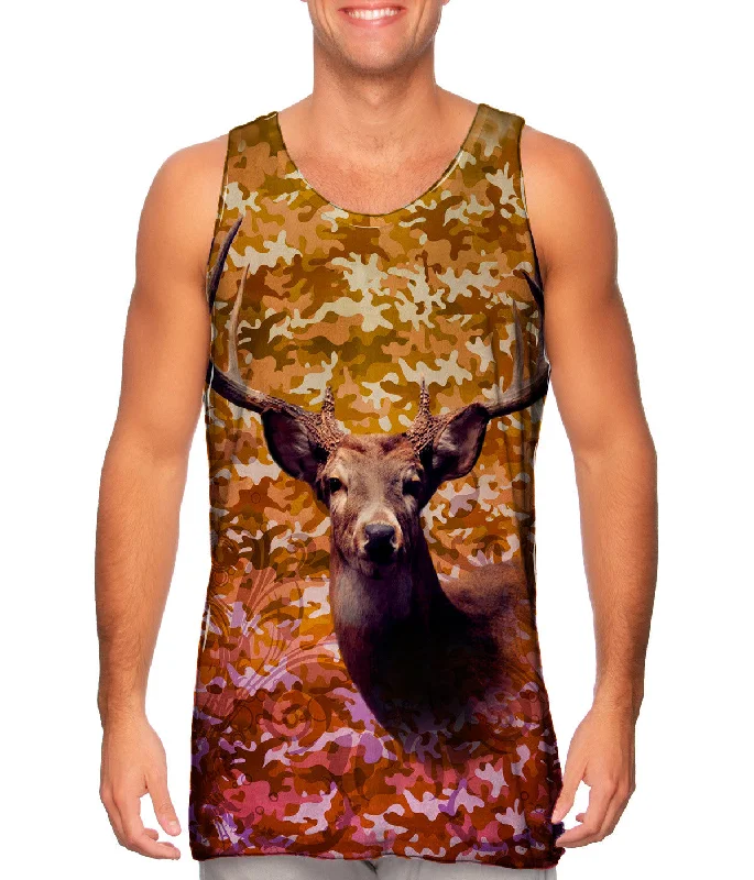 Tank-Top-Linen-Camouflage Static Deer