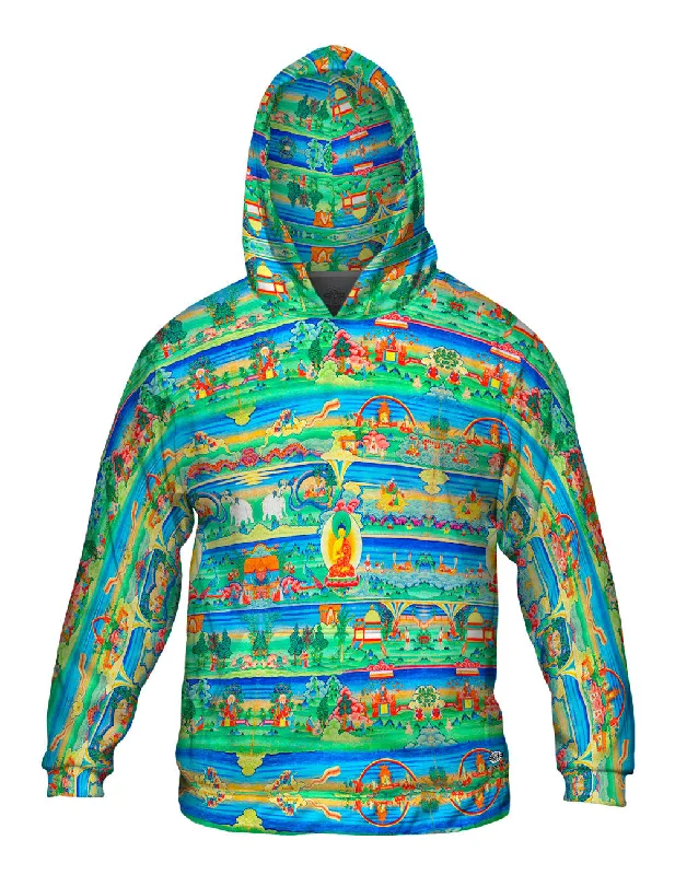 Hoodie-Hiking-"Bhutanese Painted Thanka of the Jataka Tales"