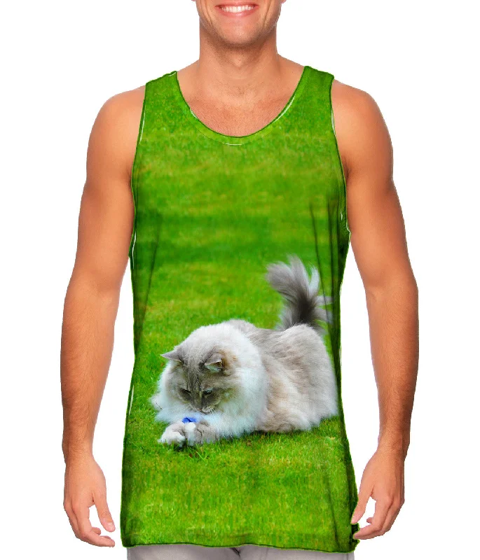 Tank-Top-Pink-Cute Furball Kitty Cat