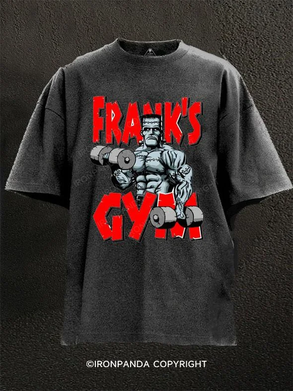 T-Shirt-Yellow-Frankenstein Washed Gym Shirt