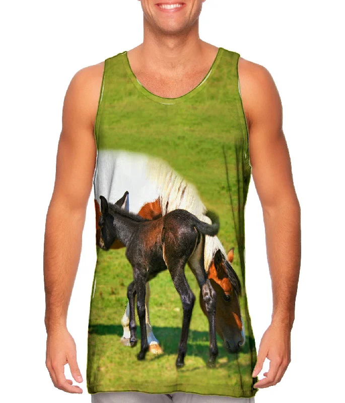 Tank-Top-Purple-Baby And Mama Horse