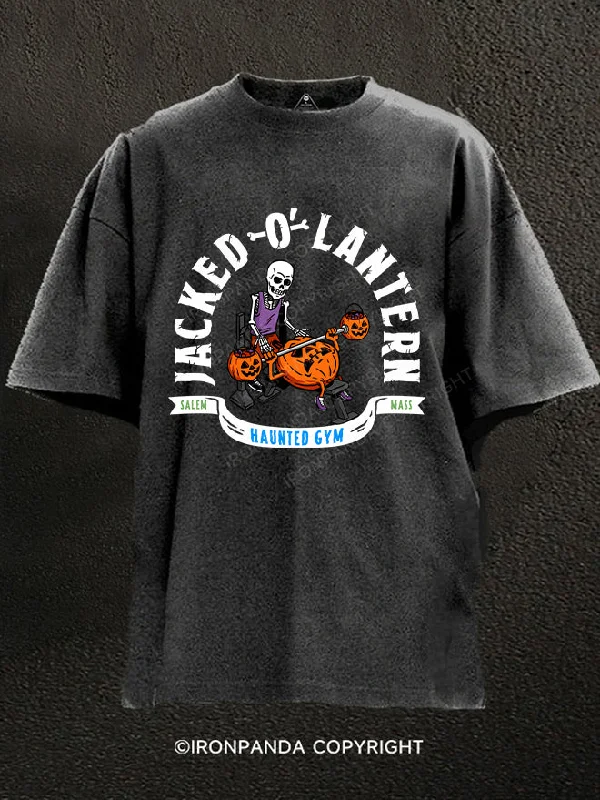 T-Shirt-Black-JACKED O' LANTERN Washed Gym Shirt