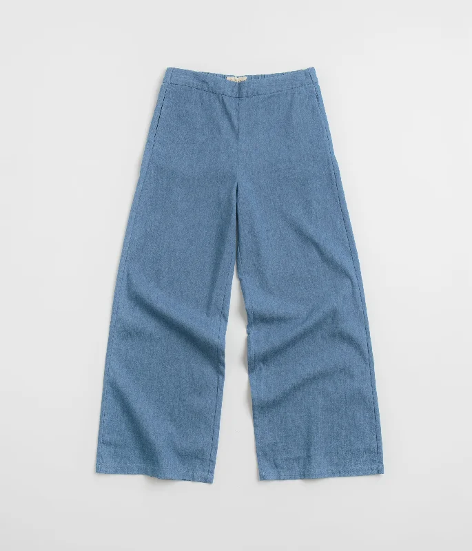 Pants-Relaxed-Fit-Mollusk Womens Drift Pants - Denim Chambray