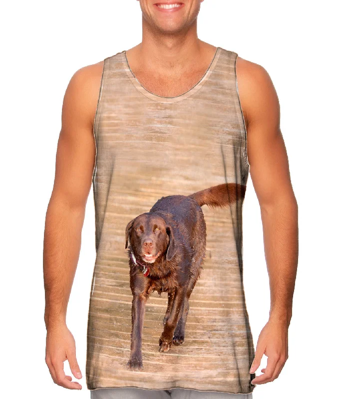 Tank-Top-Polyester-Chocolate Lab Boardwalk Stroll