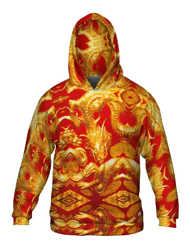 Hoodie-Lightweight-Dancing Gold Dragon