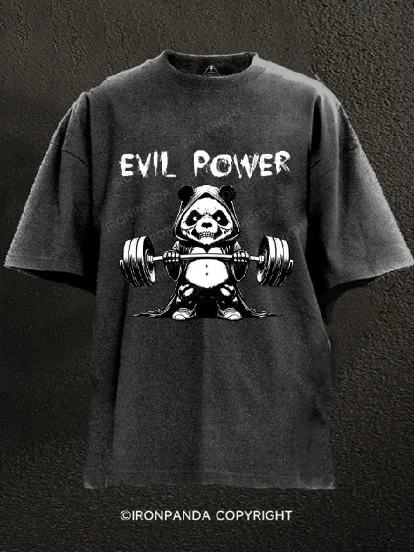 T-Shirt-Loose-Fit-Evil Power Washed Gym Shirt