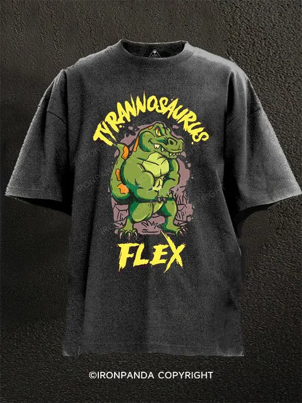 T-Shirt-Organic-Tyrannosaurus Flex Washed Gym Shirt