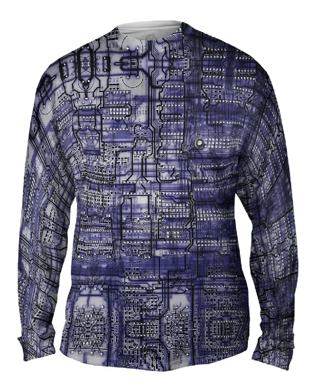 Long-Sleeve-Turtleneck-Circuit Board Purple