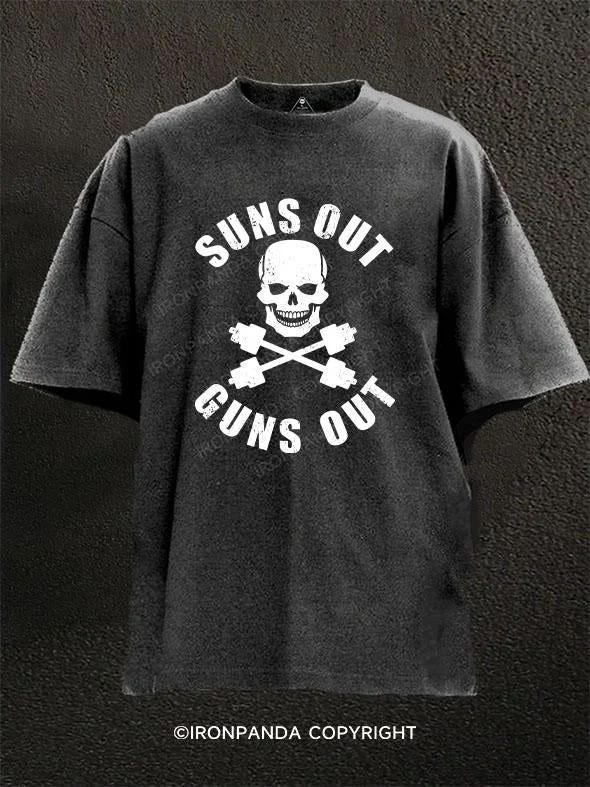 T-Shirt-Techwear-Suns Out Guns Out Washed Gym Shirt