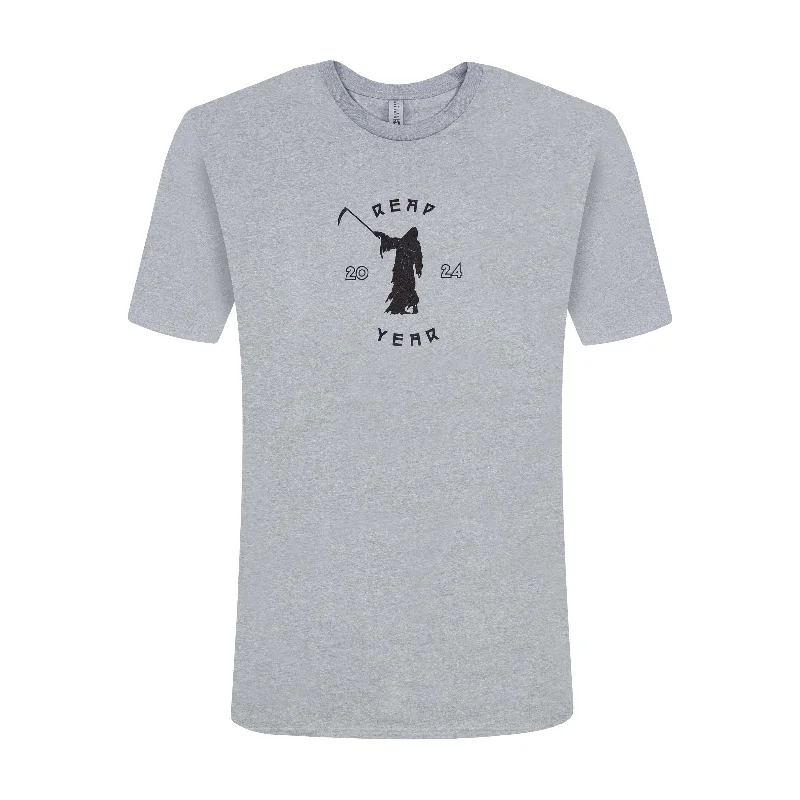 T-Shirt-High-Quality-2024 Reap Year T-shirt | Dark Heather Grey