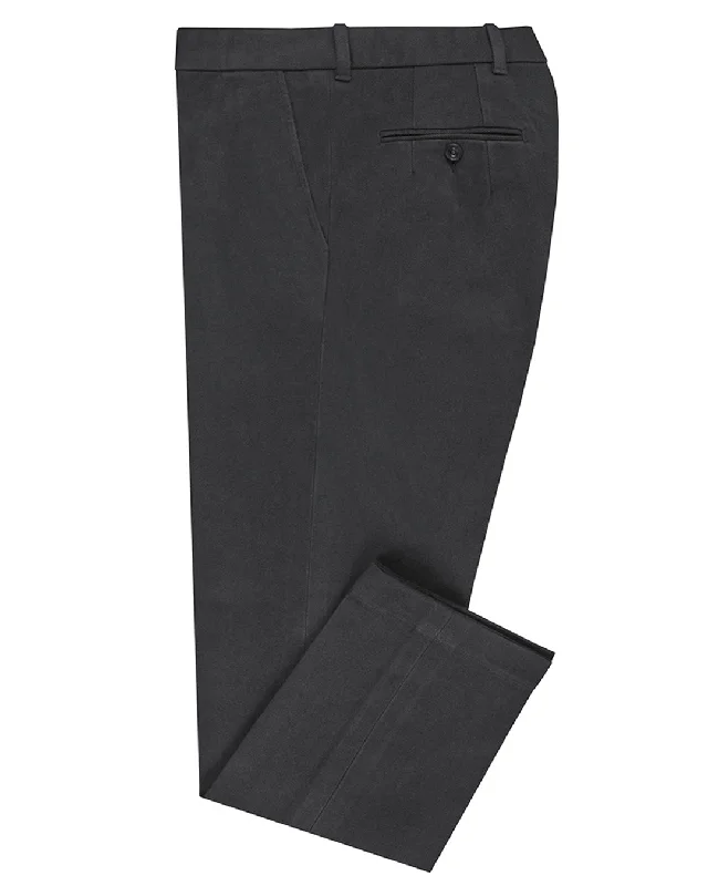 Pants-Embroidered-Mid Grey Twill Chinos