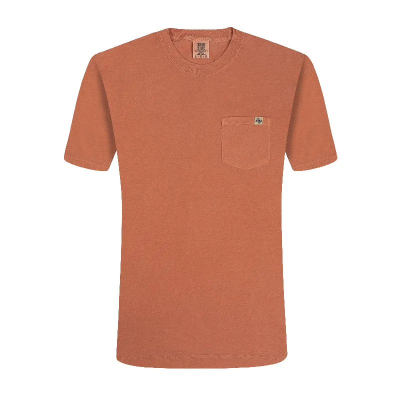 T-Shirt-Flex-No Laying Up Minimalist Pocket T-shirt | Terracotta