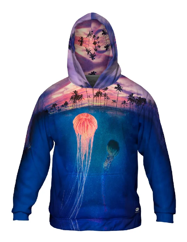 Hoodie-Biker-Jellyfish Sky Palm Tree