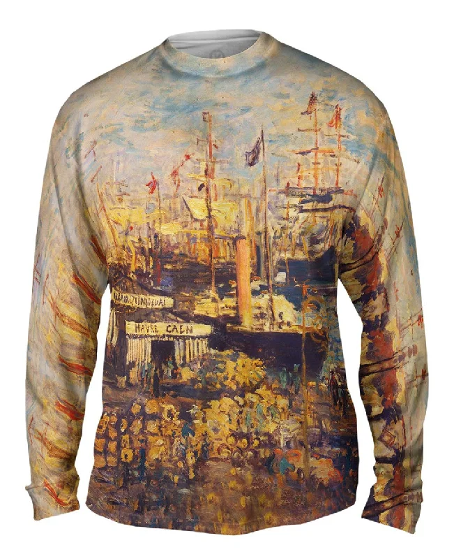 Long-Sleeve-Vegan-Monet -"Grand Quai at Havre" (1872)