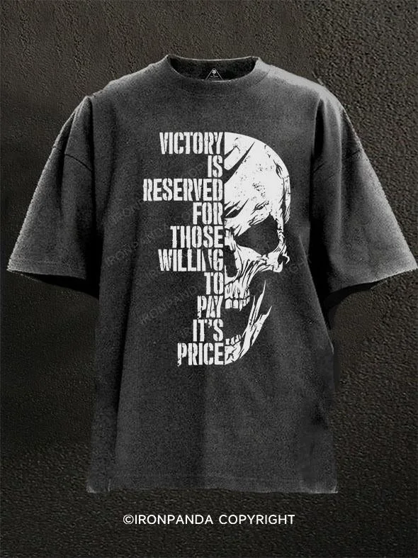 T-Shirt-Moisture-Wicking-Victory is Reserved Washed Gym Shirt