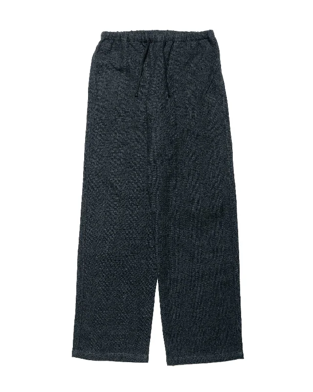 Pants-Camping-Danton Wool Easy Pant Black Charcoal Glen Check