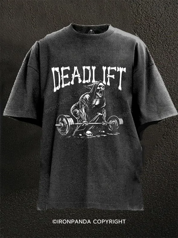 T-Shirt-Waterproof-Deadlift Washed Gym Shirt