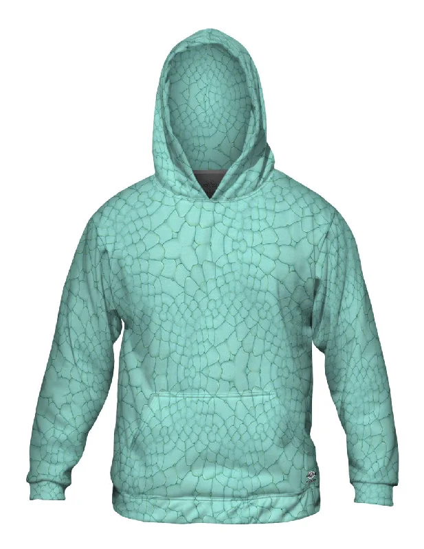 Hoodie-Training-Trippy Aqua Snake Skin