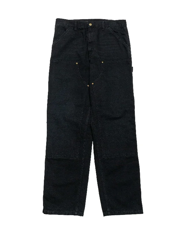 Pants-Hip-Hop-Carhartt W.I.P. Double Knee Pant Black Aged Canvas