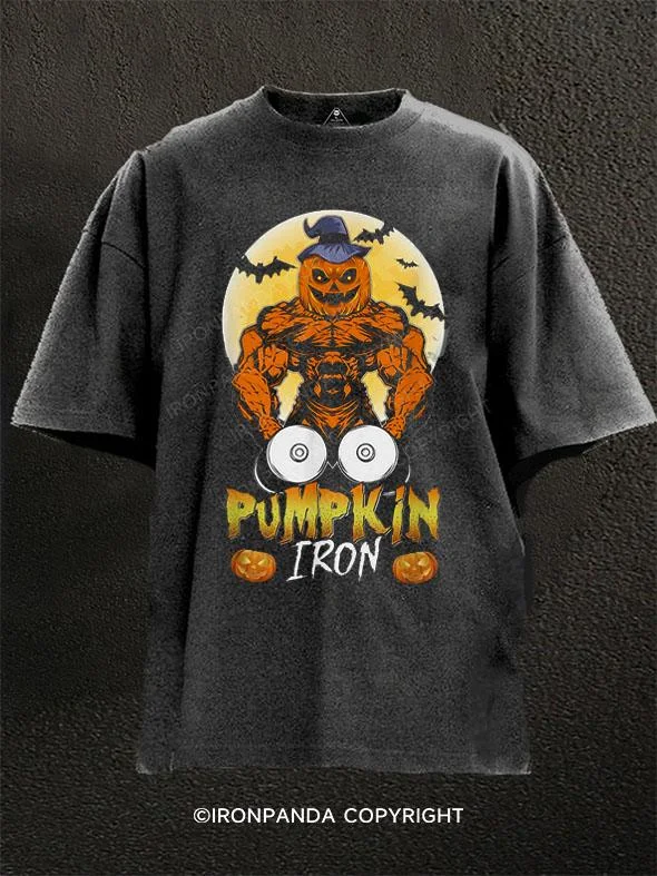 T-Shirt-Tactical-PUMPKIN IRON Washed Gym Shirt