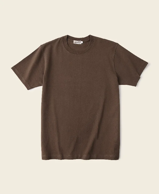 T-Shirt-Casual-9 oz US Cotton Tubular T-Shirt - Coffee