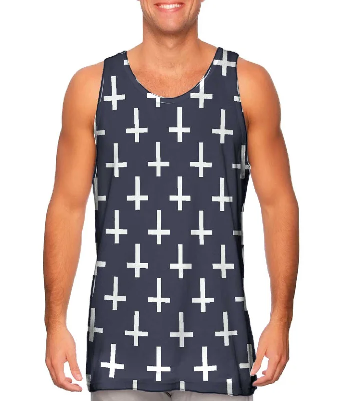 Tank-Top-Punk-Cross Of St Peter Dark Purple