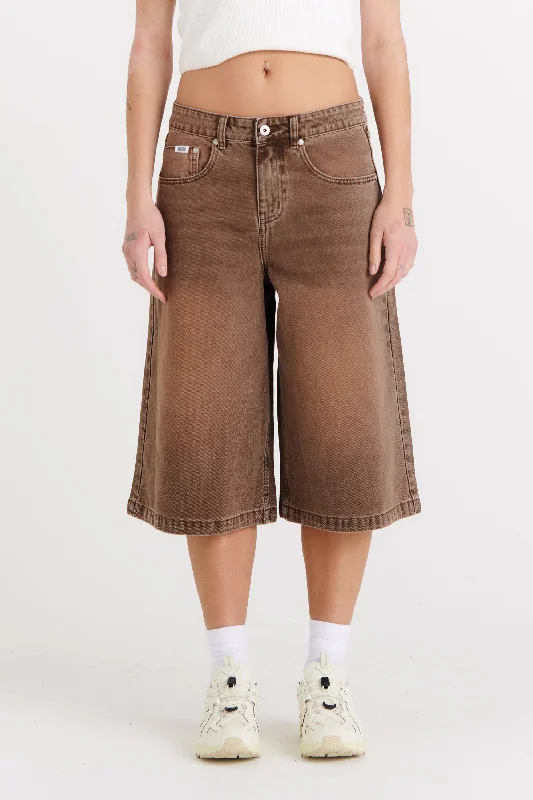 Shorts-Tie-Dye-Release Short Brown Wash