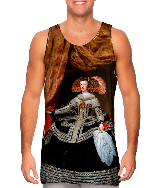 Tank-Top-Daily-Wear-Diego Velazquez - "La Reina Dona Mariana Of Austria" (1652)