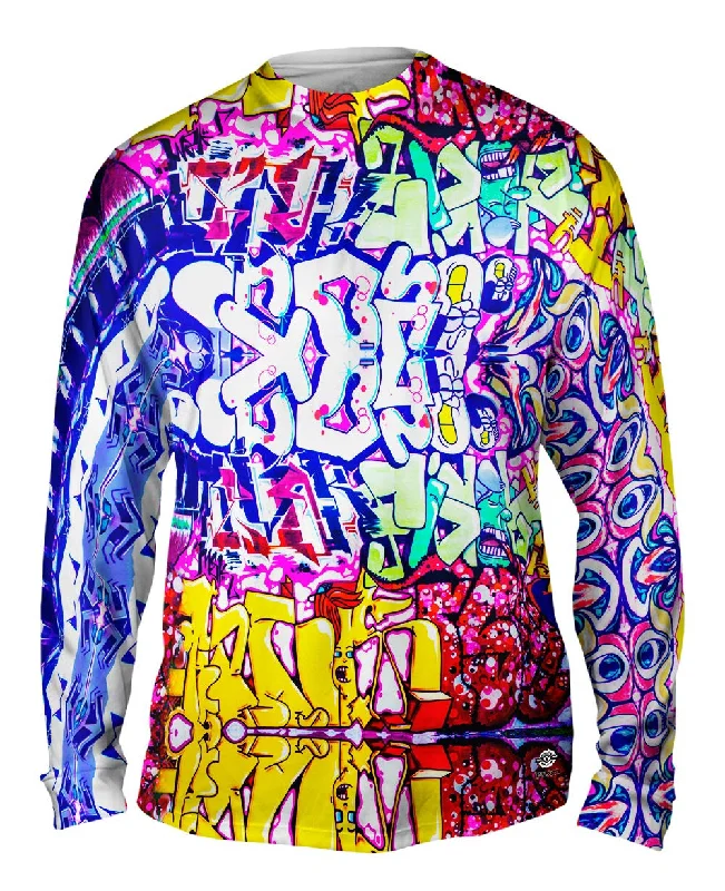 Long-Sleeve-Purple-Miami Daze Word Splash Graffiti Art Basel Miami 2013