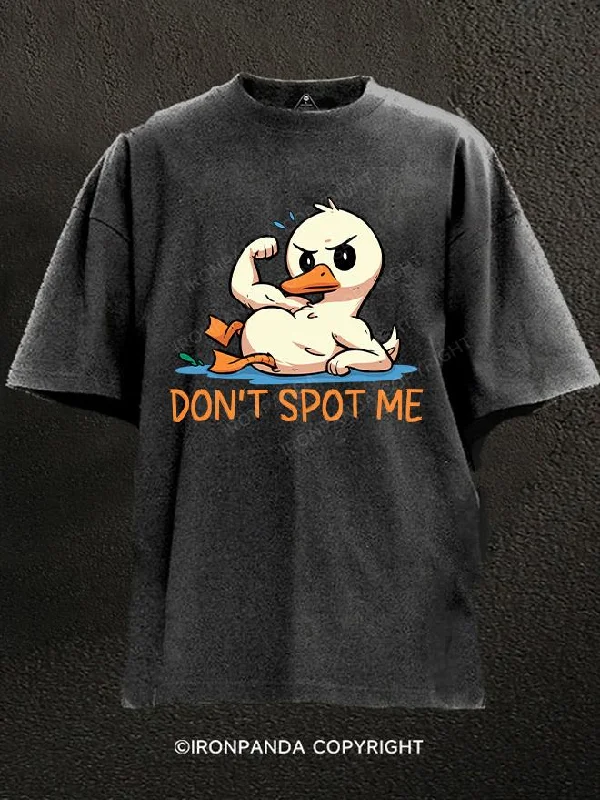 T-Shirt-Gothic-DON'T SPOT ME Washed Gym Shirt