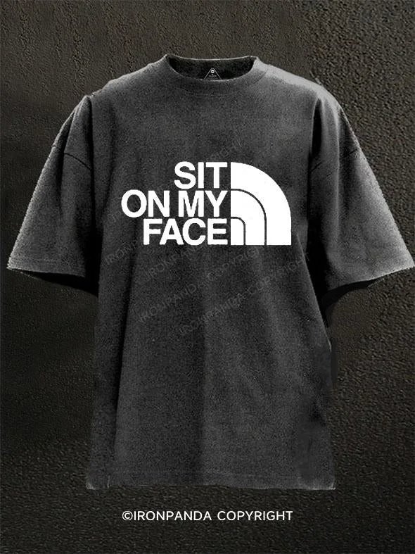 T-Shirt-Recycled-Sit On My Face Washed Gym Shirt