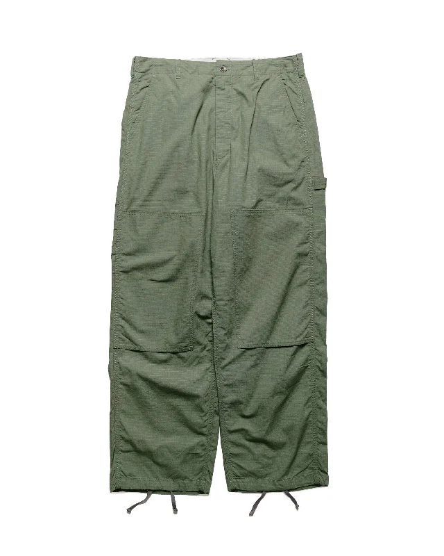 Pants-Low-Waisted-Engineered Garments Painter Pant Olive Cotton Ripstop