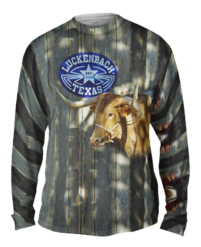 Long-Sleeve-Camping-Luckenbach Texas Bull