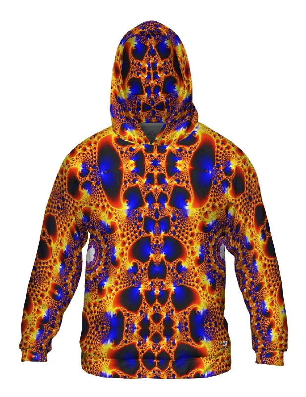 Hoodie-Lightweight-Golden Navy Fractal