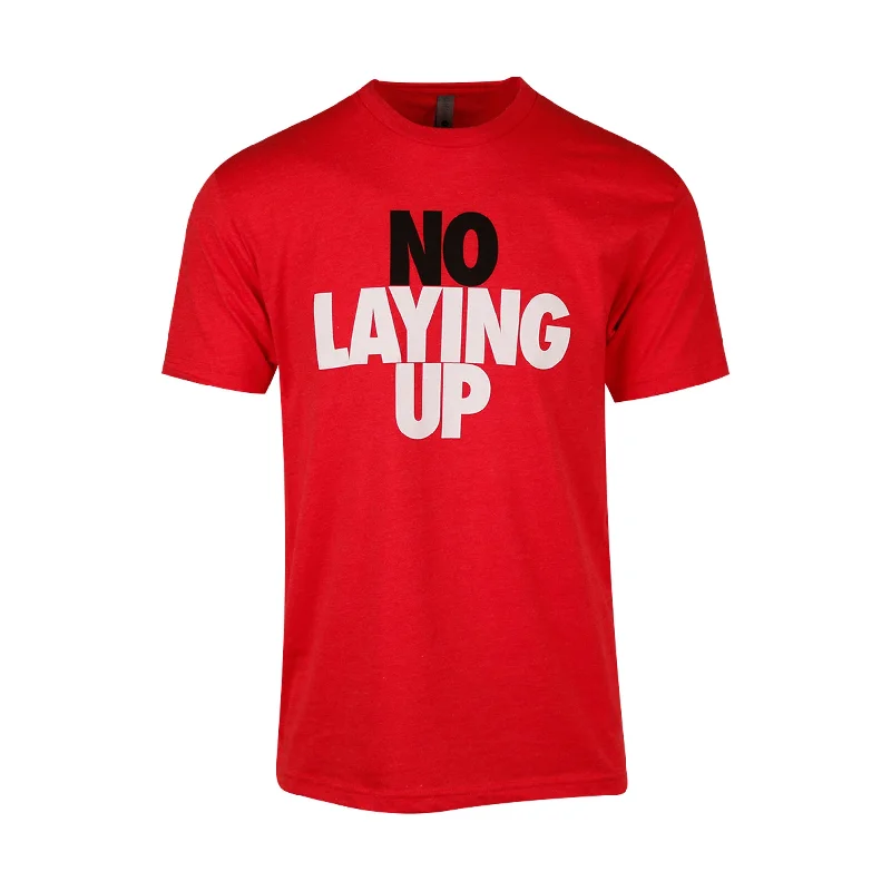 T-Shirt-Travel-No Laying Up T-shirt | Red - Black & White Logo