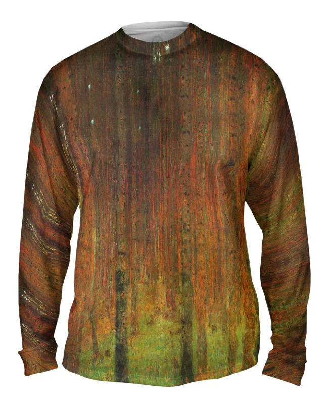 Long-Sleeve-Vegan-Gustav Klimt -"Pine Forest II" (1901)