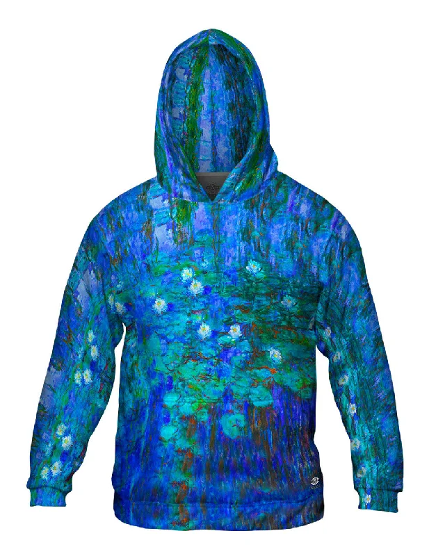 Hoodie-Athletic-Claude Monet - "Blue Water Lilies" (1916)