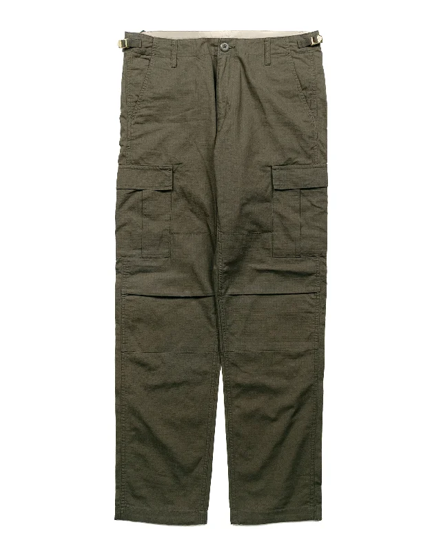 Pants-Embroidered-Carhartt W.I.P. Aviation Pant Cypress Rinsed