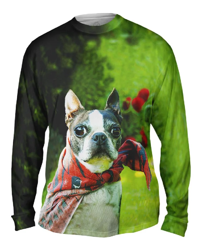 Long-Sleeve-Running-Super Hero Boston Terrier