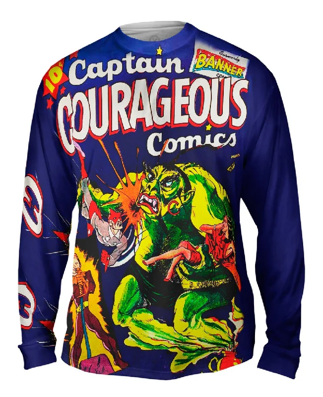 Long-Sleeve-All-Season-Hero Captain Comic Retro