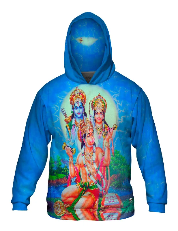 Hoodie-Button-Up-India - "Hindu Monkey God"