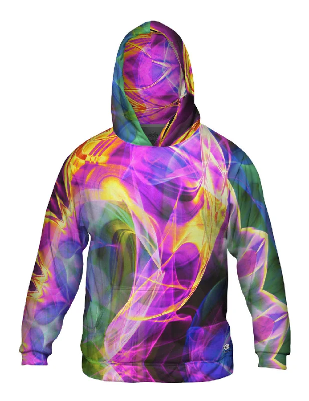 Hoodie-Green-Glowstick Swirl Pink