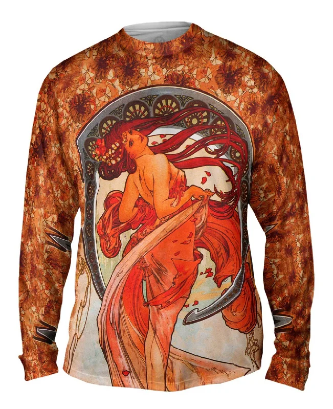 Long-Sleeve-Boho-Alphonse Mucha - "Dance" (1898)