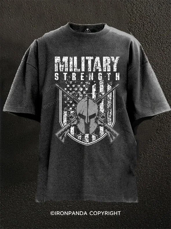 T-Shirt-Thermal-Military Strengh Washed Gym Shirt