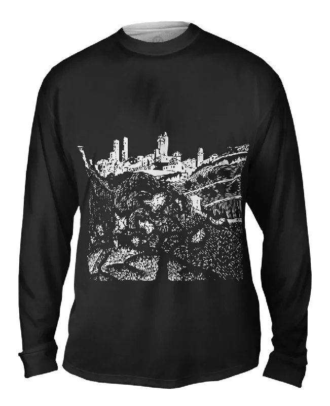 Long-Sleeve-Trendy-M.C.Escher - "San Gimignano" (1922)