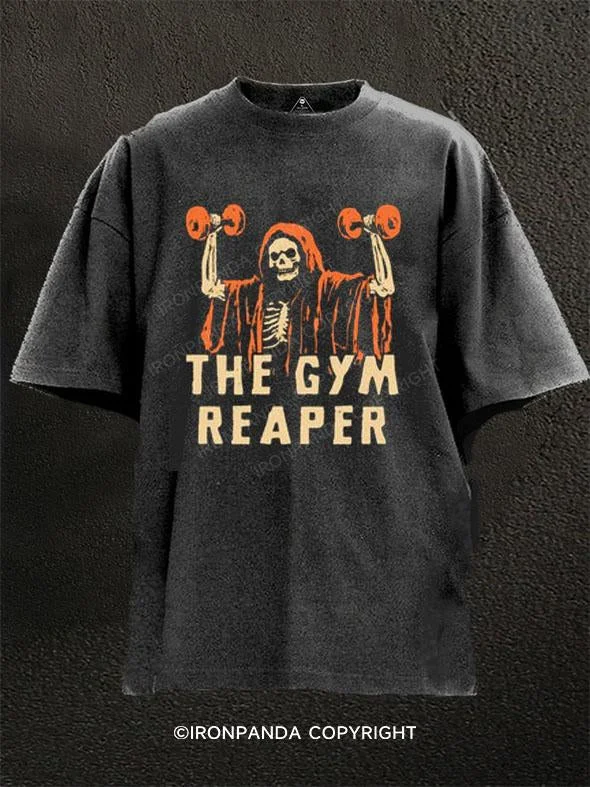 T-Shirt-Brown-THE GYM REAPER Washed Gym Shirt