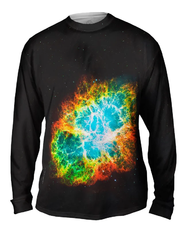 Long-Sleeve-Scoop-Neck-Crab Nebula Space Galaxy